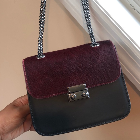 Handbags - Leather fur bag